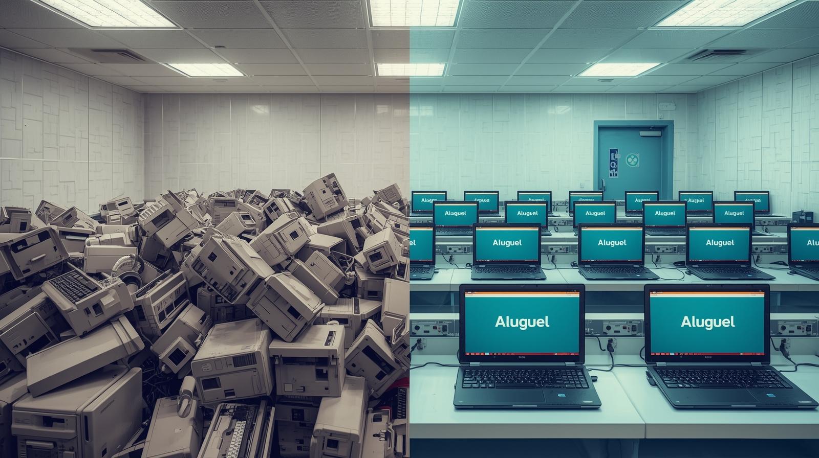 Uma clínica médica moderna com divisão clara.